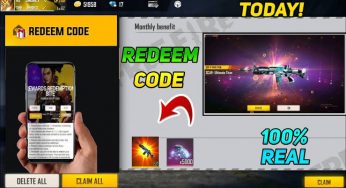 Garena Free Fire Redeem Code Today ff reward redeem code